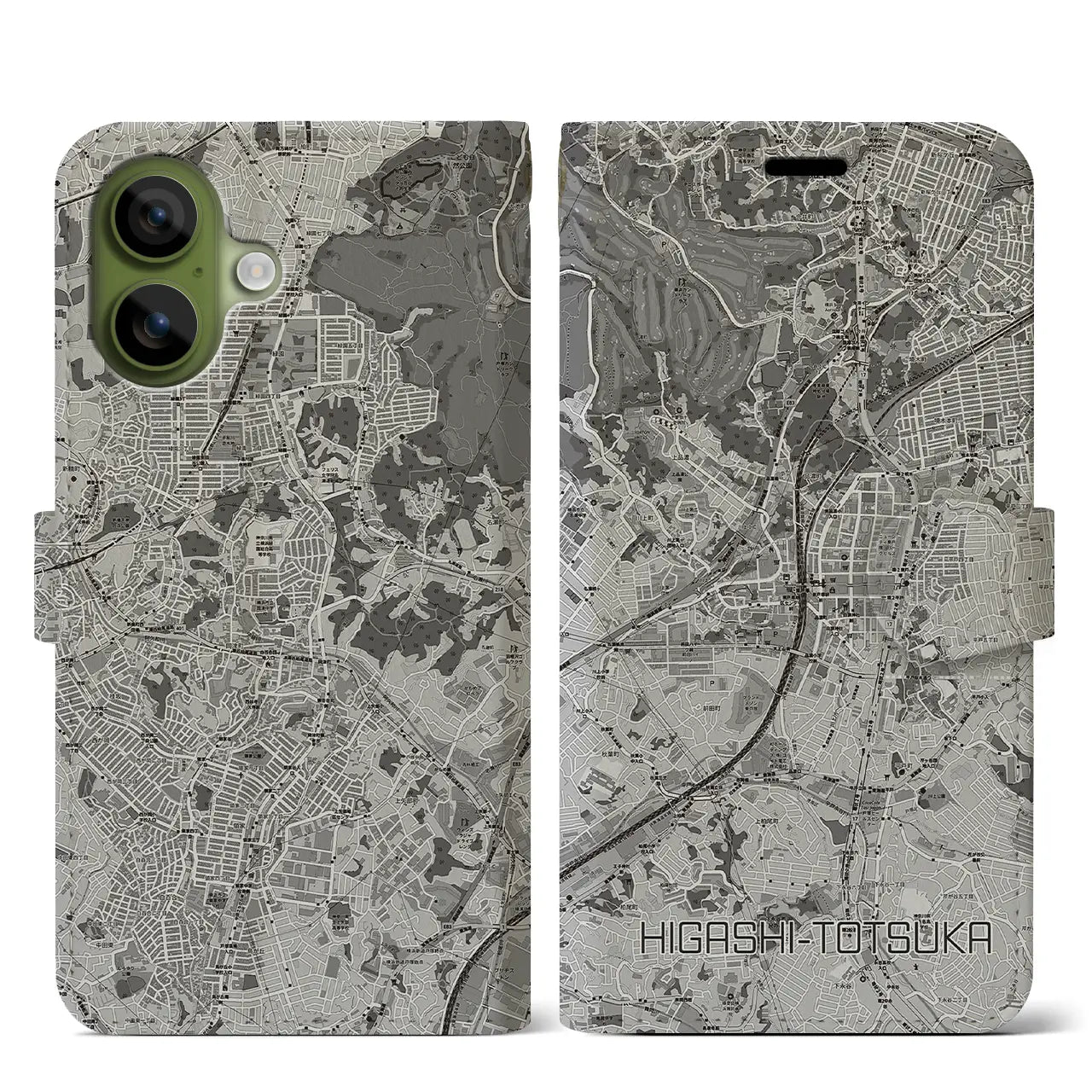 【東戸塚(神奈川県)】地図柄iPhoneケース(手帳タイプ)