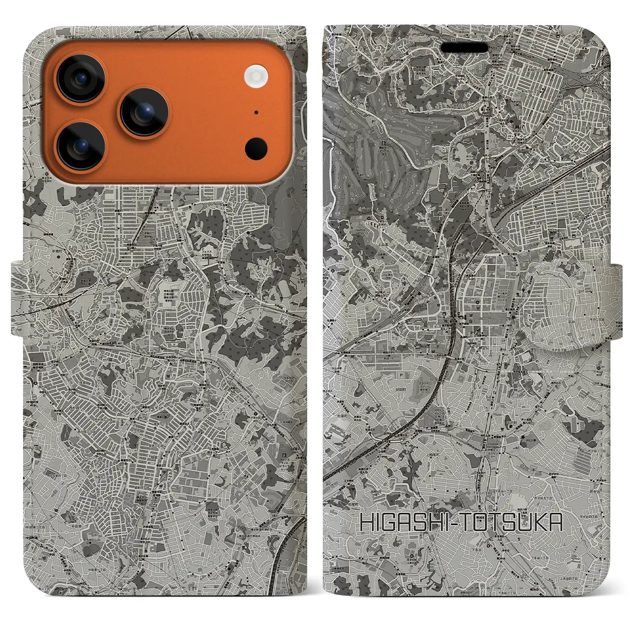 【東戸塚(神奈川県)】地図柄iPhoneケース(手帳タイプ)