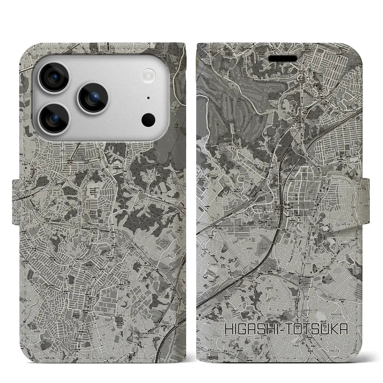 【東戸塚(神奈川県)】地図柄iPhoneケース(手帳タイプ)