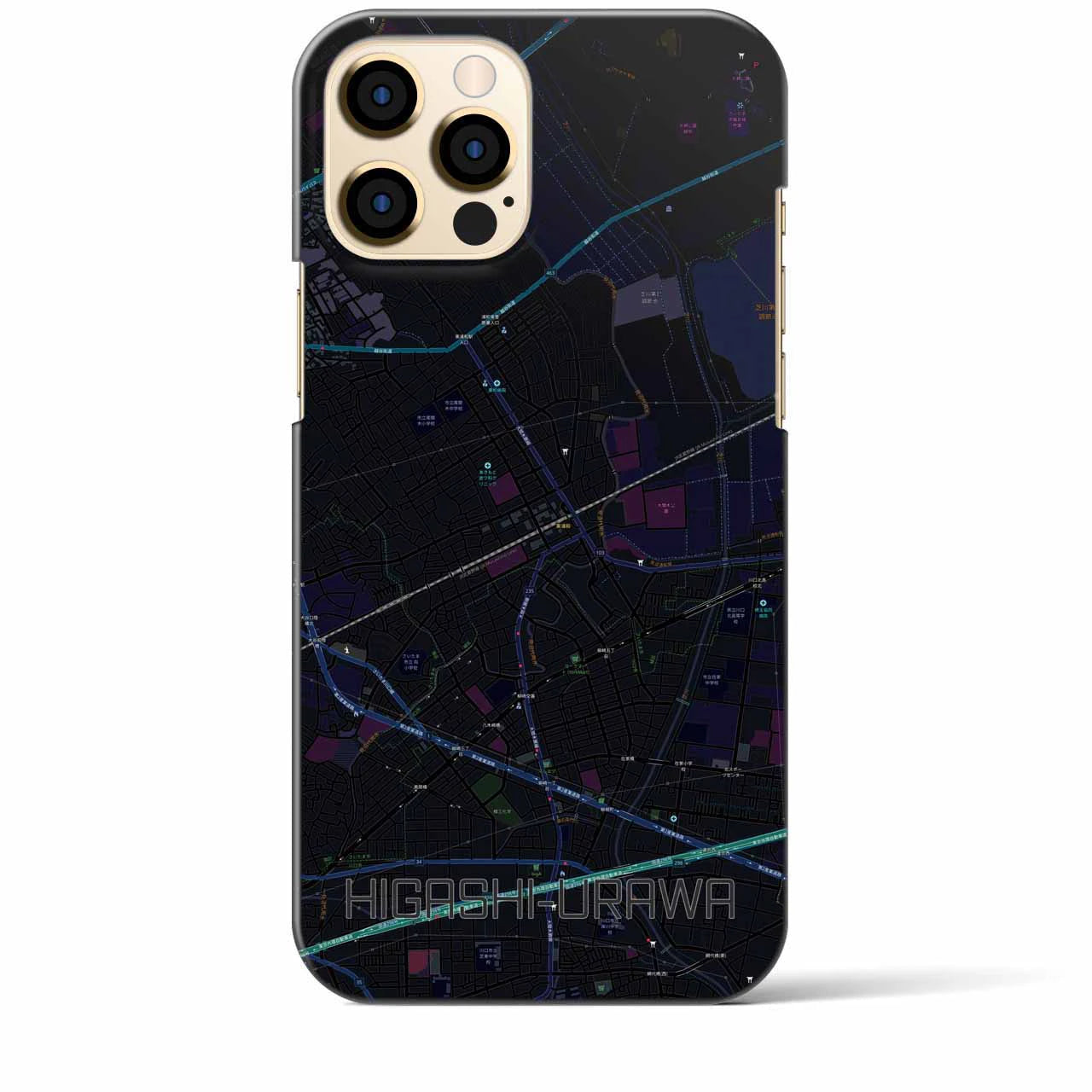 【東浦和(埼玉県)】地図柄iPhoneケース(バックカバータイプ)