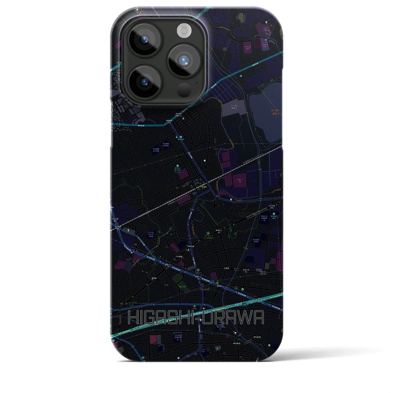 【東浦和(埼玉県)】地図柄iPhoneケース(バックカバータイプ)