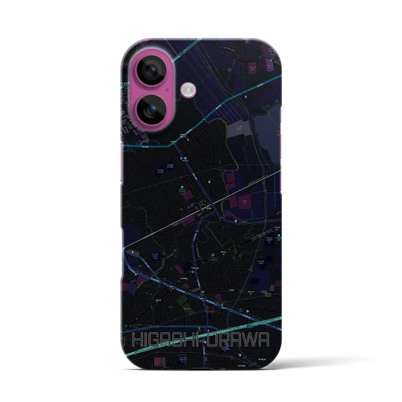 【東浦和(埼玉県)】地図柄iPhoneケース(バックカバータイプ)