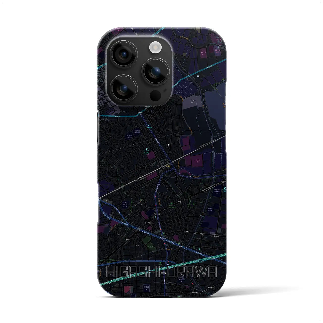 【東浦和(埼玉県)】地図柄iPhoneケース(バックカバータイプ)