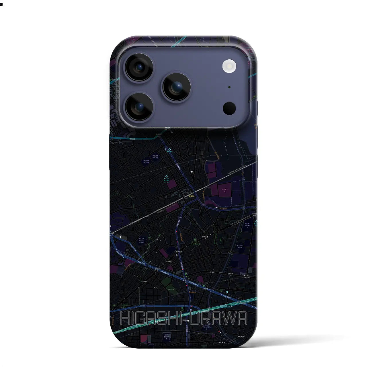 【東浦和(埼玉県)】地図柄iPhoneケース(バックカバータイプ)