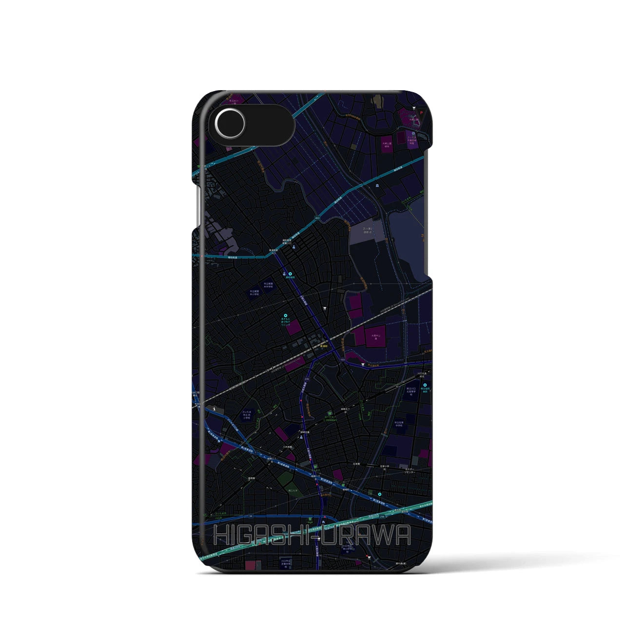 【東浦和(埼玉県)】地図柄iPhoneケース(バックカバータイプ)