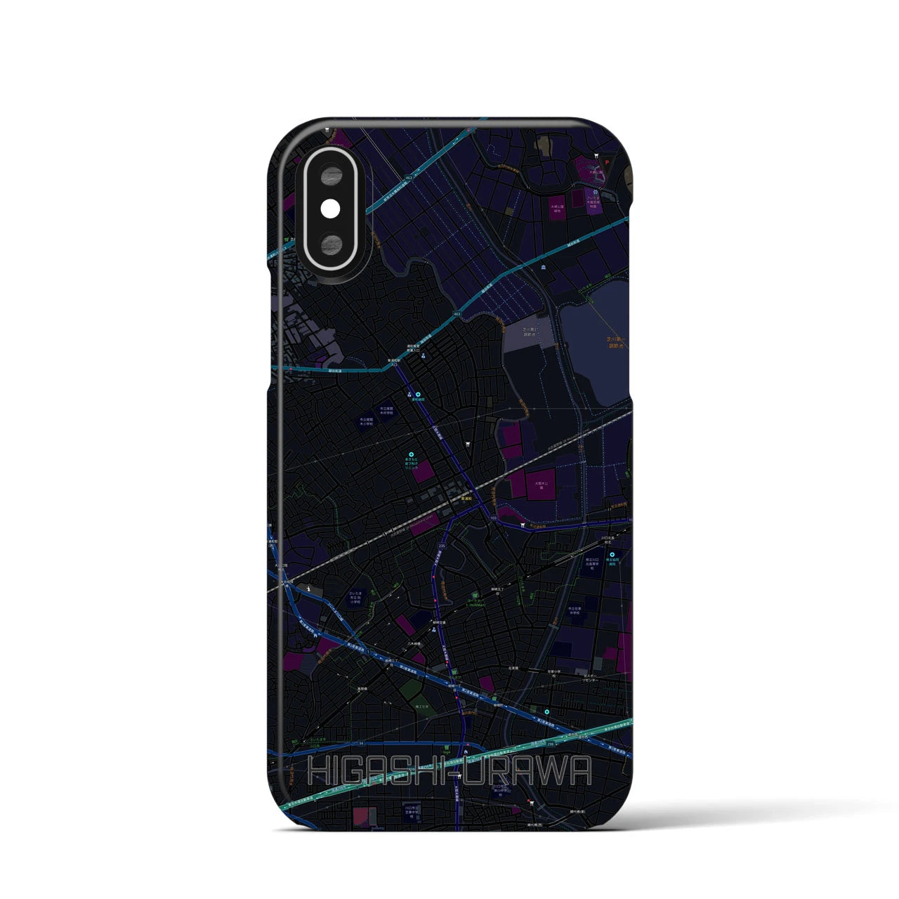 【東浦和(埼玉県)】地図柄iPhoneケース(バックカバータイプ)