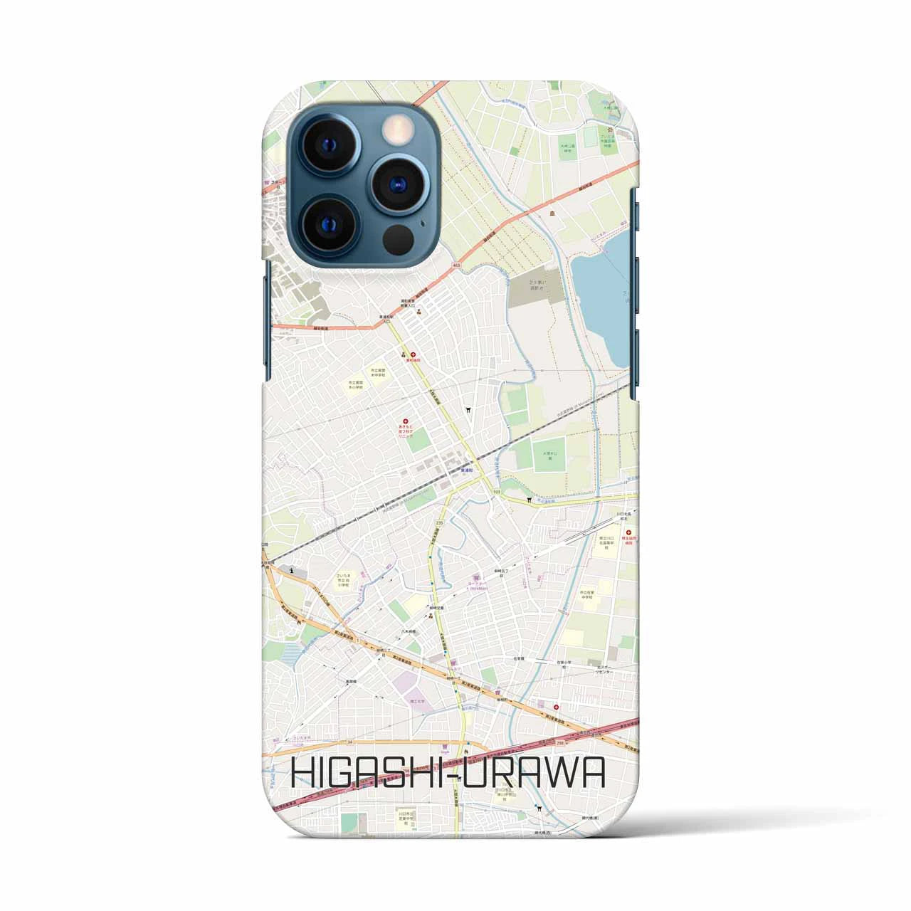 【東浦和(埼玉県)】地図柄iPhoneケース(バックカバータイプ)