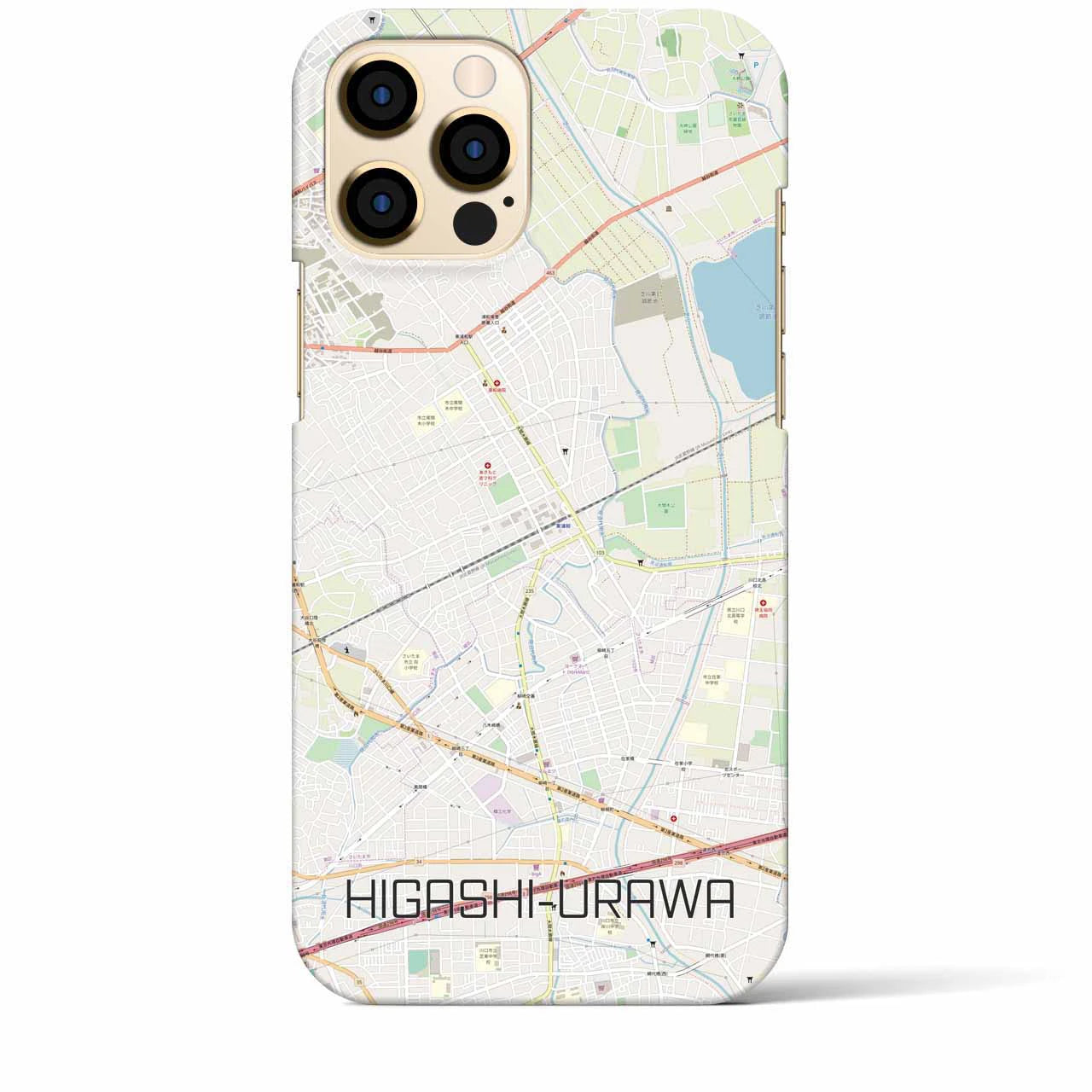【東浦和(埼玉県)】地図柄iPhoneケース(バックカバータイプ)