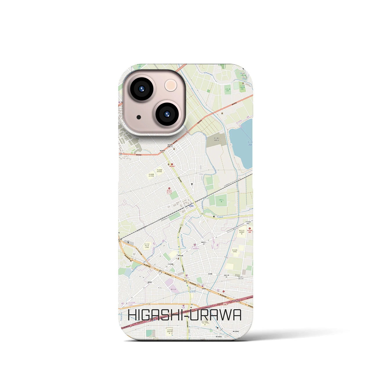 【東浦和(埼玉県)】地図柄iPhoneケース(バックカバータイプ)