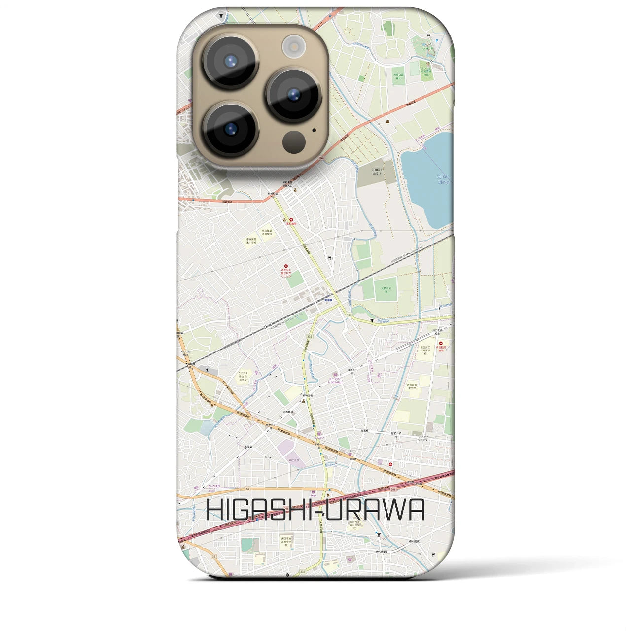 【東浦和(埼玉県)】地図柄iPhoneケース(バックカバータイプ)