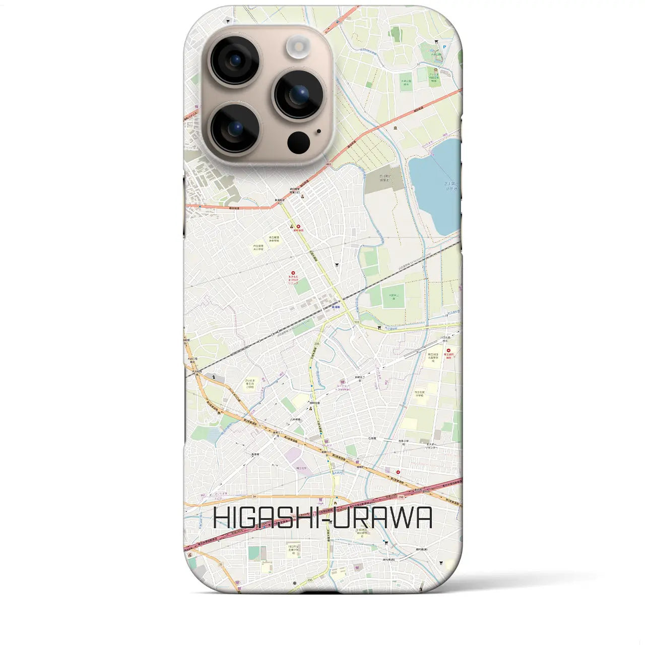 【東浦和(埼玉県)】地図柄iPhoneケース(バックカバータイプ)