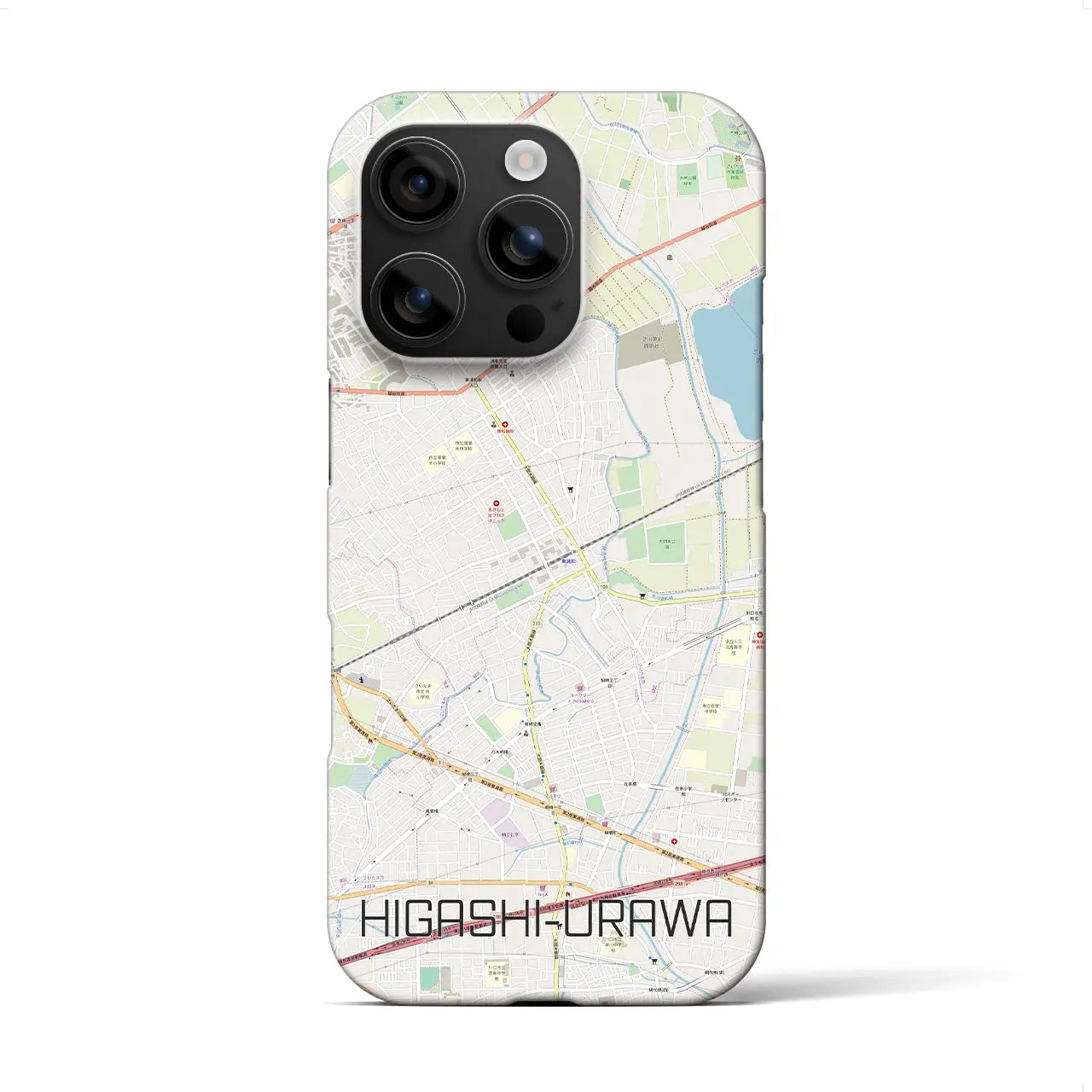 【東浦和(埼玉県)】地図柄iPhoneケース(バックカバータイプ)