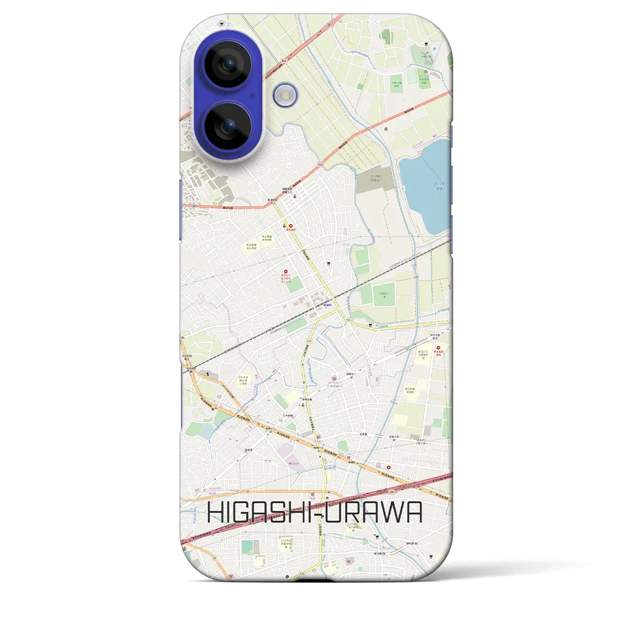 【東浦和(埼玉県)】地図柄iPhoneケース(バックカバータイプ)ナチュラル・iPhone 16 Pro Max 用
