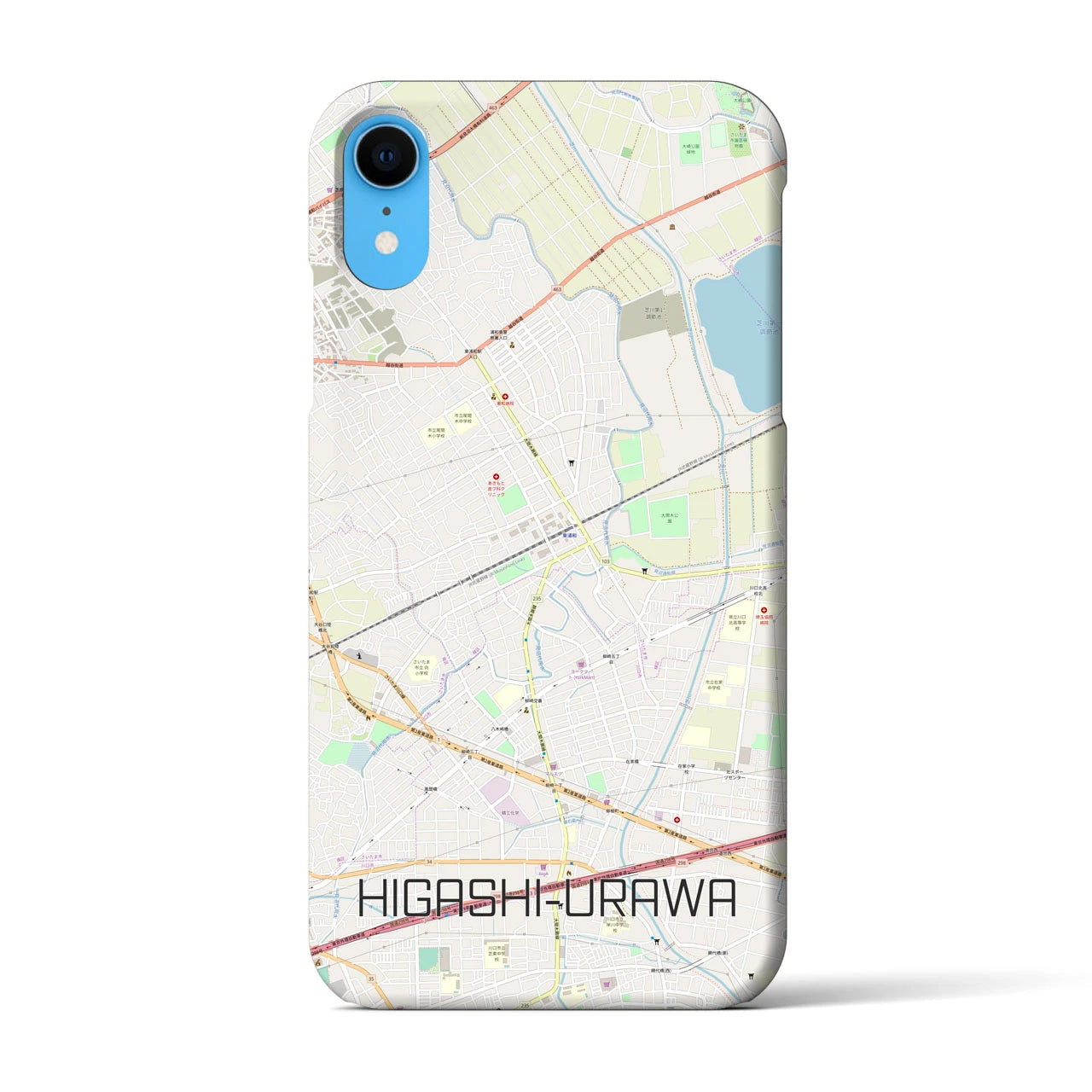 【東浦和(埼玉県)】地図柄iPhoneケース(バックカバータイプ)