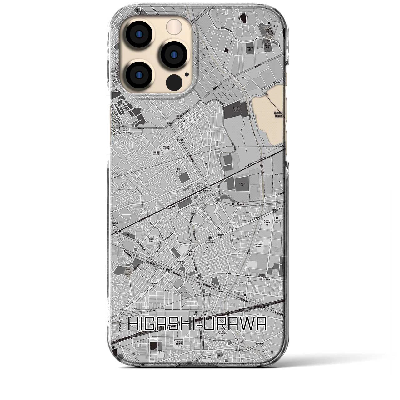 【東浦和(埼玉県)】地図柄iPhoneケース(クリアタイプ)