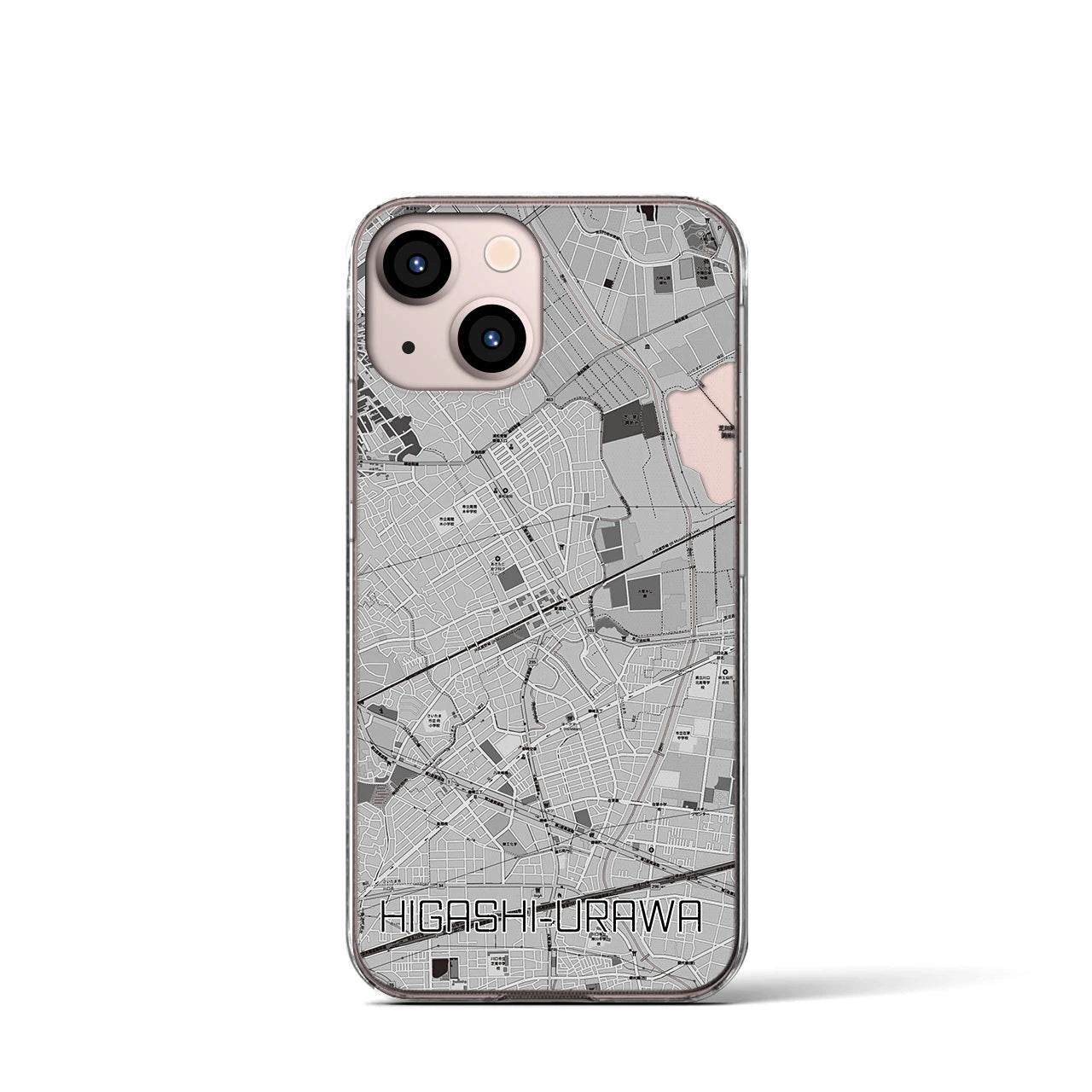 【東浦和(埼玉県)】地図柄iPhoneケース(クリアタイプ)
