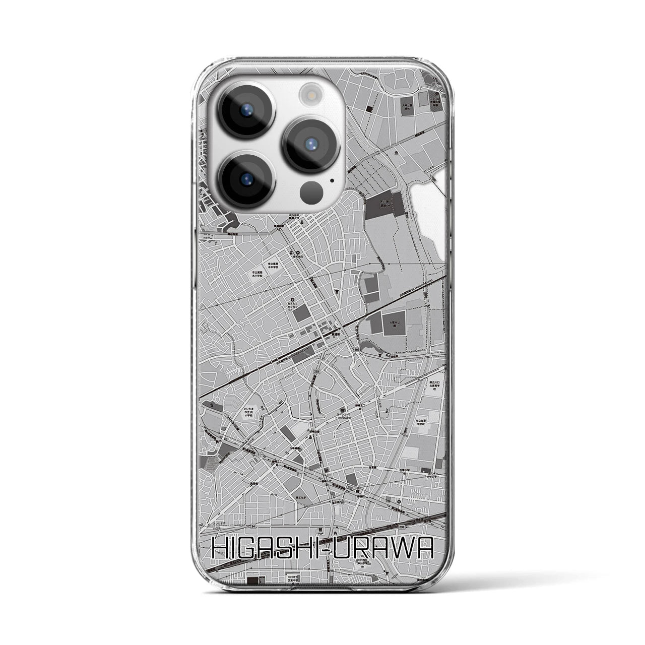 【東浦和(埼玉県)】地図柄iPhoneケース(クリアタイプ)