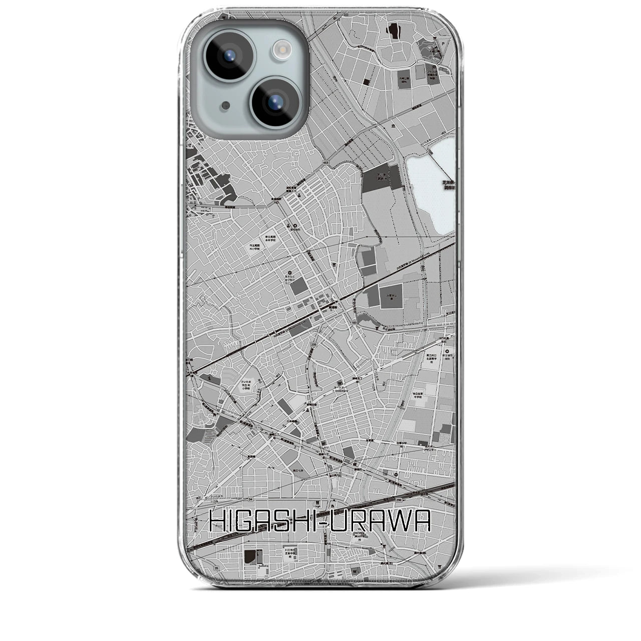 【東浦和(埼玉県)】地図柄iPhoneケース(クリアタイプ)