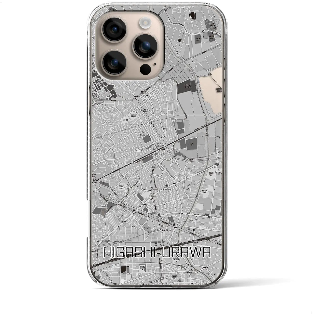 【東浦和(埼玉県)】地図柄iPhoneケース(クリアタイプ)