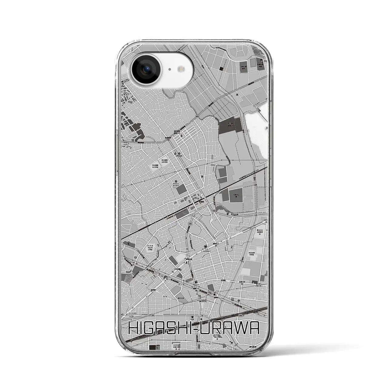 【東浦和(埼玉県)】地図柄iPhoneケース(クリアタイプ)