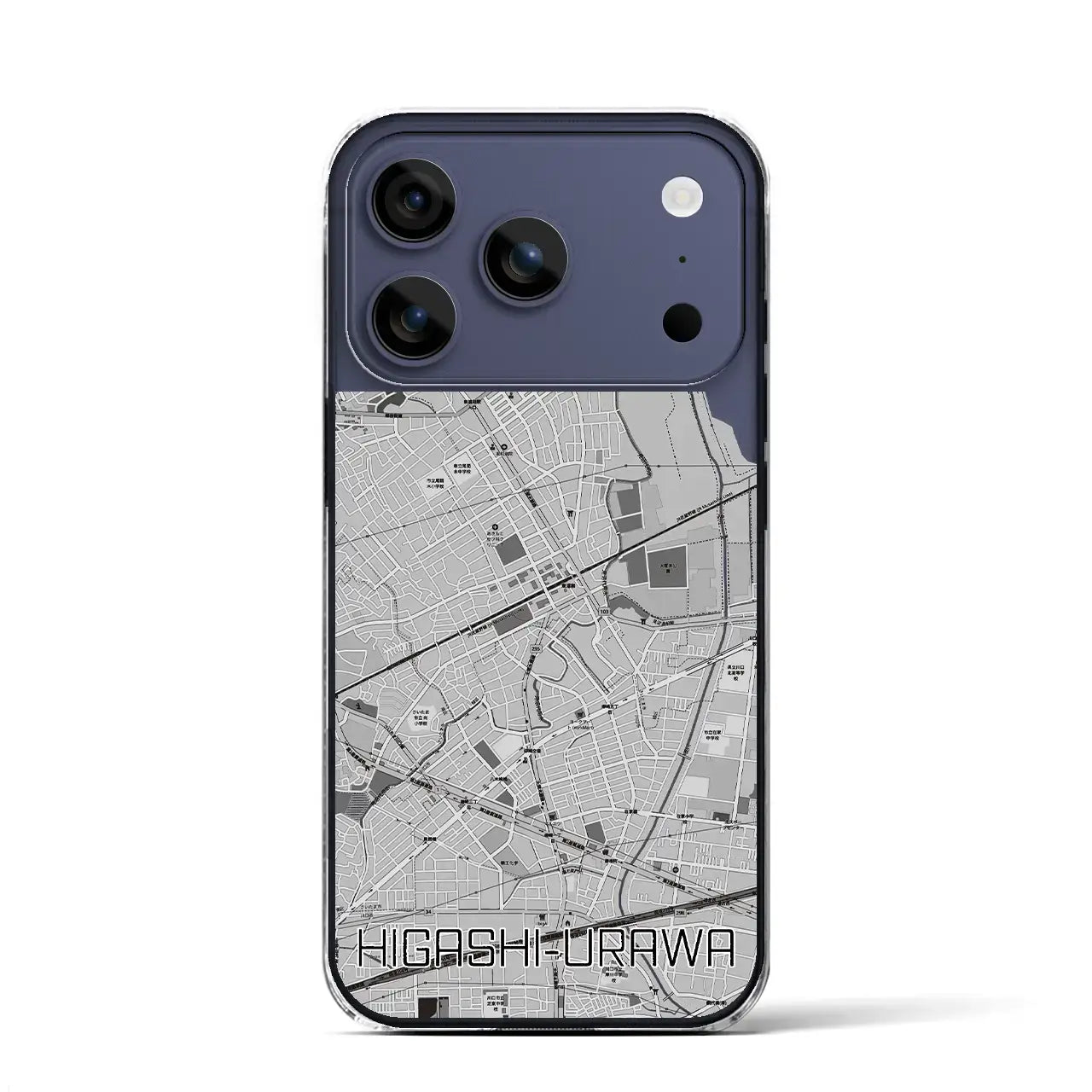【東浦和(埼玉県)】地図柄iPhoneケース(クリアタイプ)