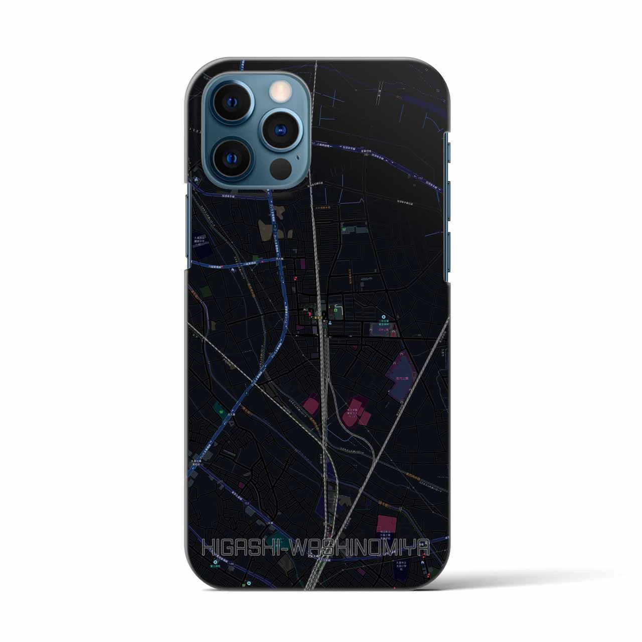 【東鷲宮(埼玉県)】地図柄iPhoneケース(バックカバータイプ)