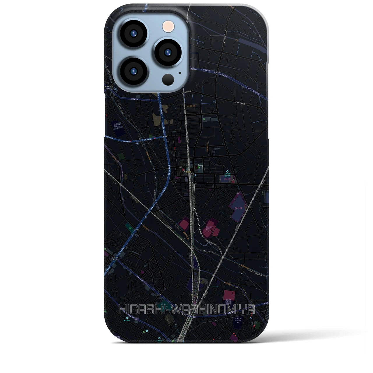 【東鷲宮(埼玉県)】地図柄iPhoneケース(バックカバータイプ)
