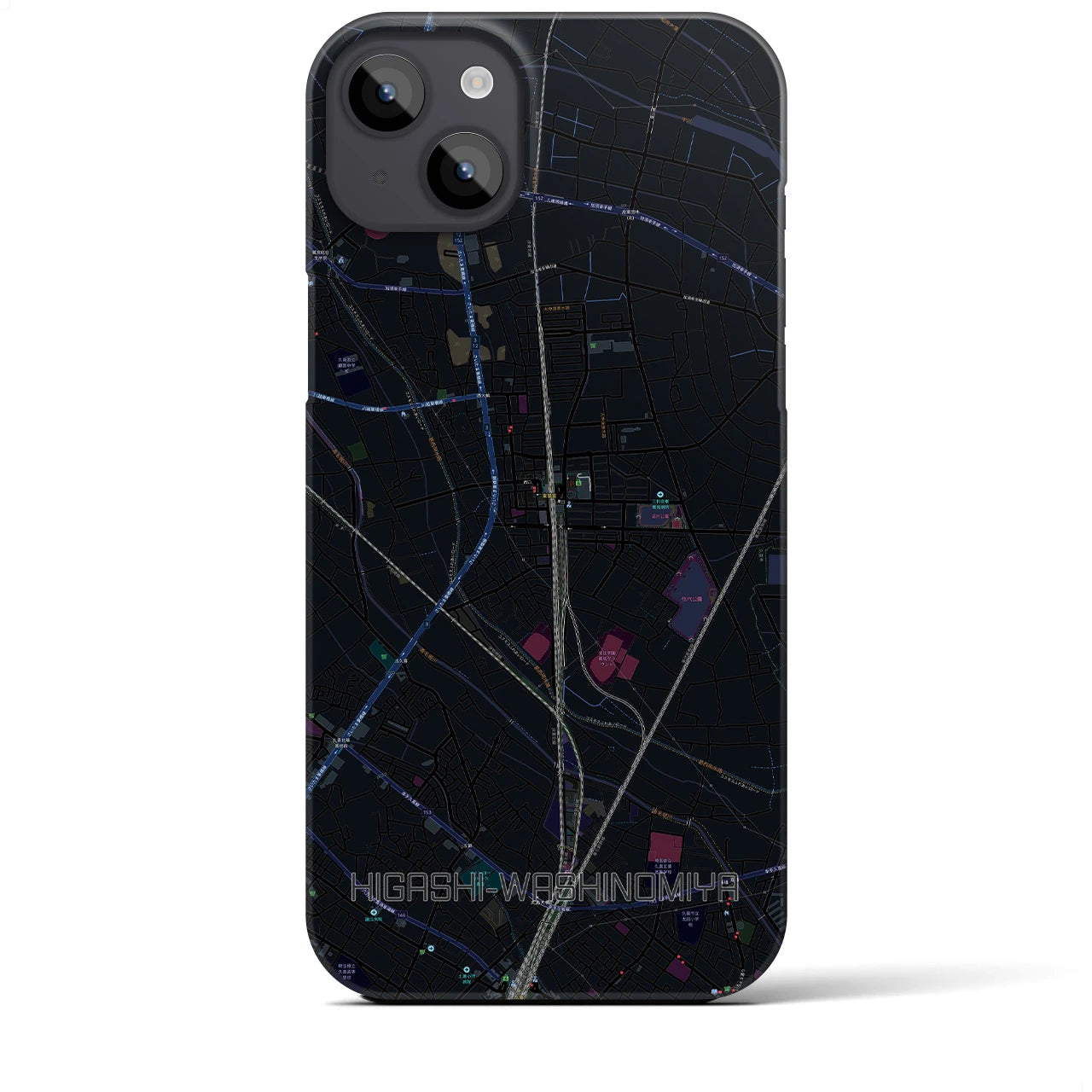 【東鷲宮(埼玉県)】地図柄iPhoneケース(バックカバータイプ)