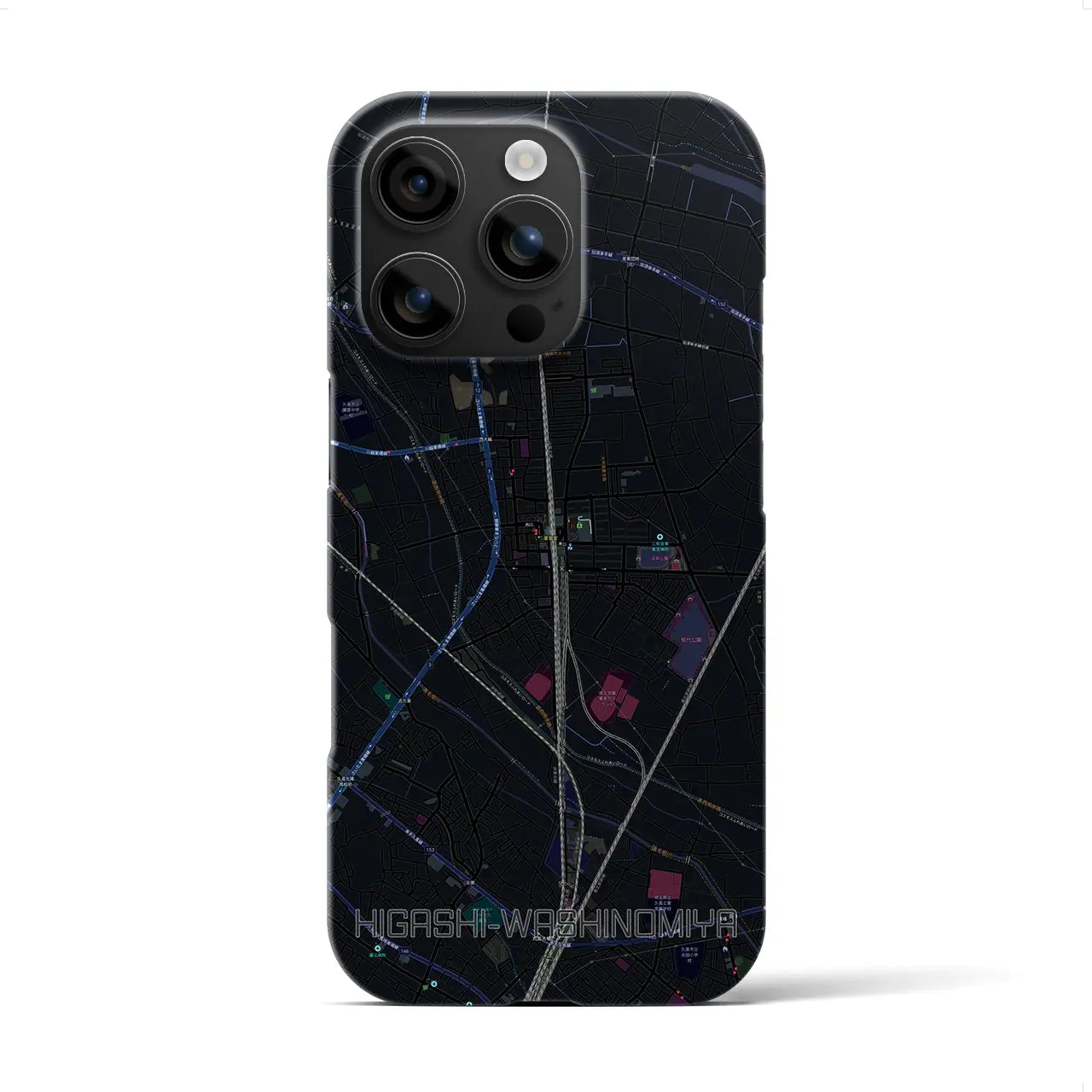 【東鷲宮(埼玉県)】地図柄iPhoneケース(バックカバータイプ)