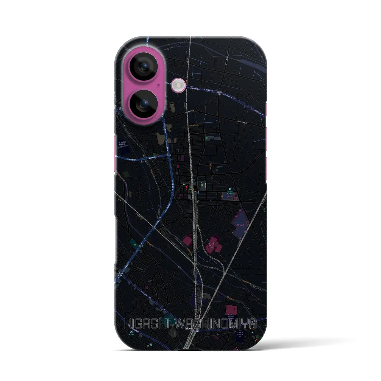 【東鷲宮(埼玉県)】地図柄iPhoneケース(バックカバータイプ)