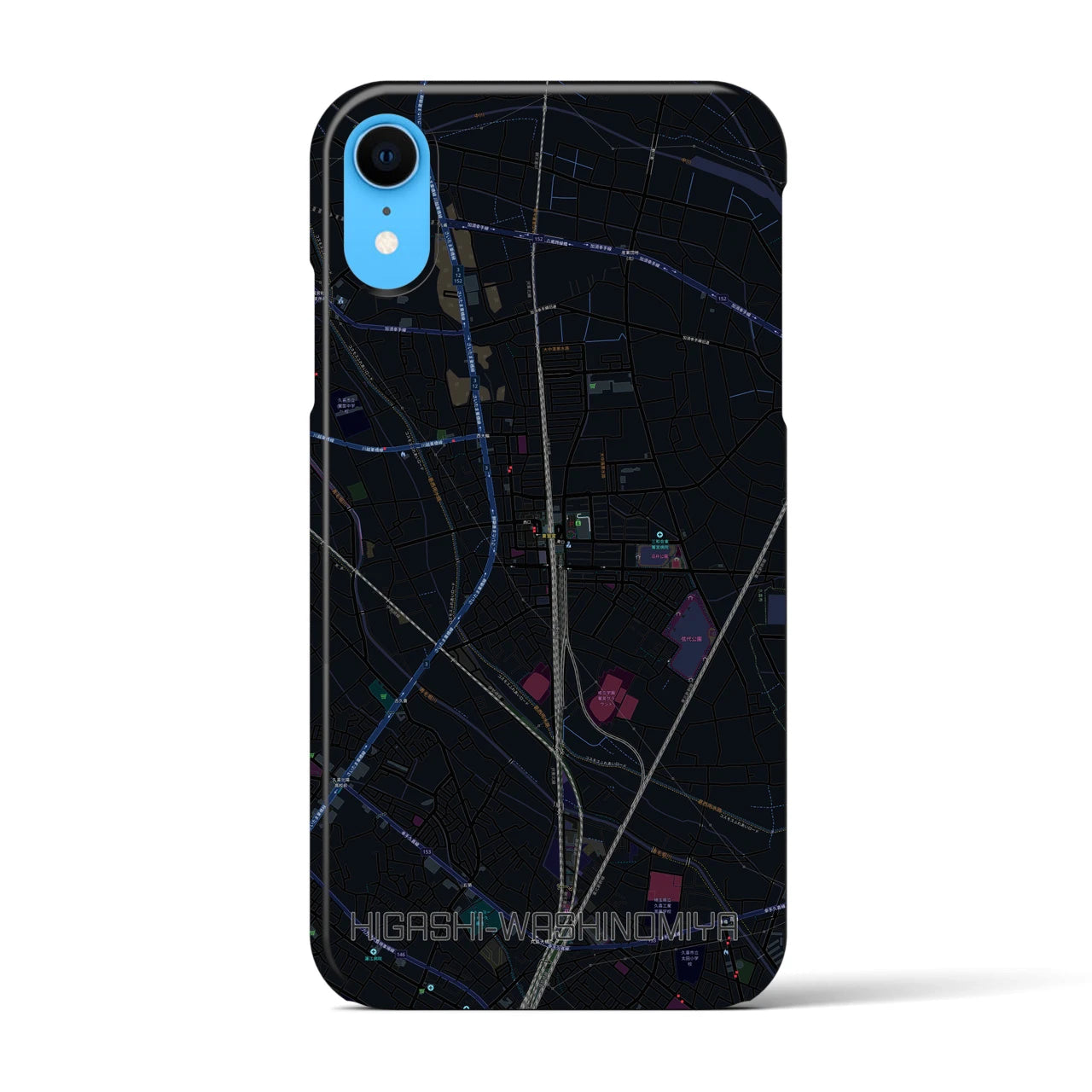 【東鷲宮(埼玉県)】地図柄iPhoneケース(バックカバータイプ)