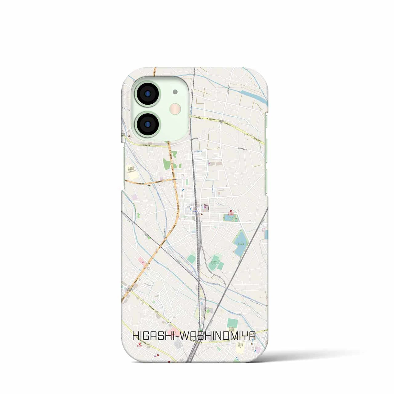 【東鷲宮(埼玉県)】地図柄iPhoneケース(バックカバータイプ)