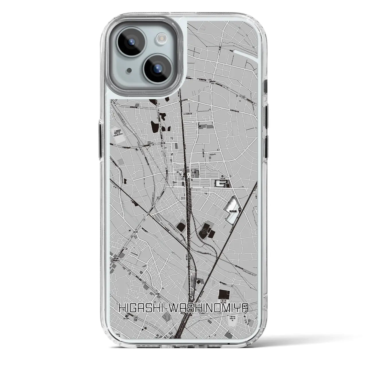 【東鷲宮(埼玉県)】地図柄iPhoneケース(MagSafeタイプ)