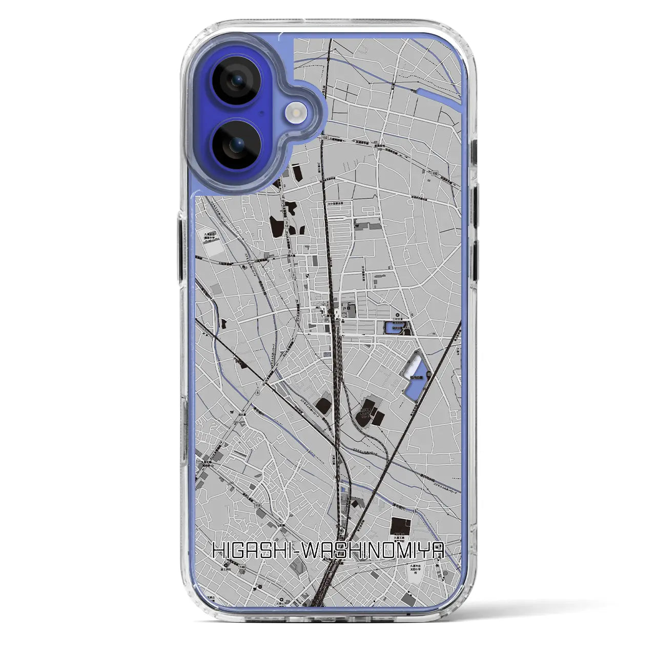 【東鷲宮(埼玉県)】地図柄iPhoneケース(MagSafeタイプ)