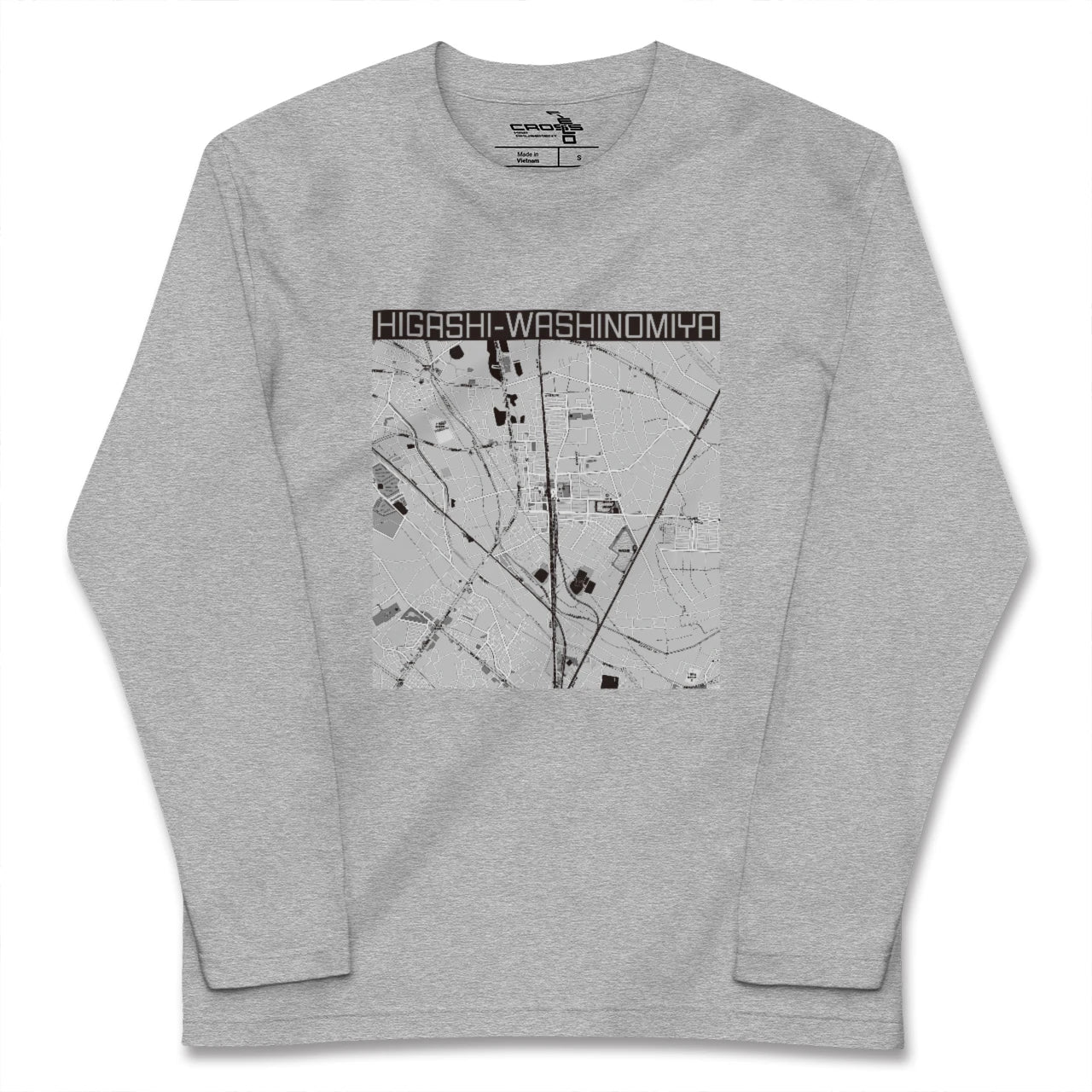 【東鷲宮(埼玉県)】地図柄ロングスリーブTシャツ