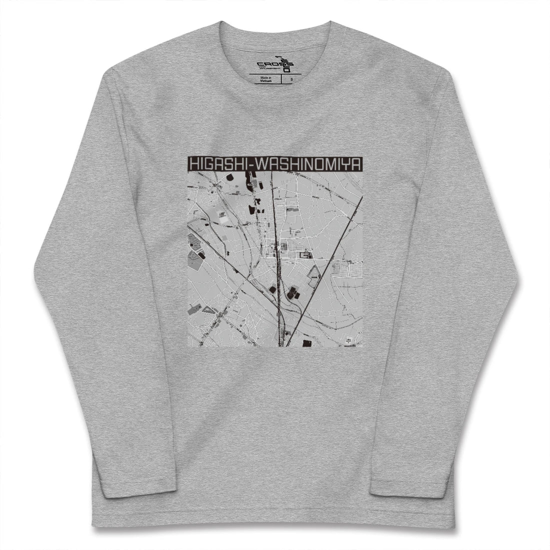 【東鷲宮(埼玉県)】地図柄ロングスリーブTシャツ