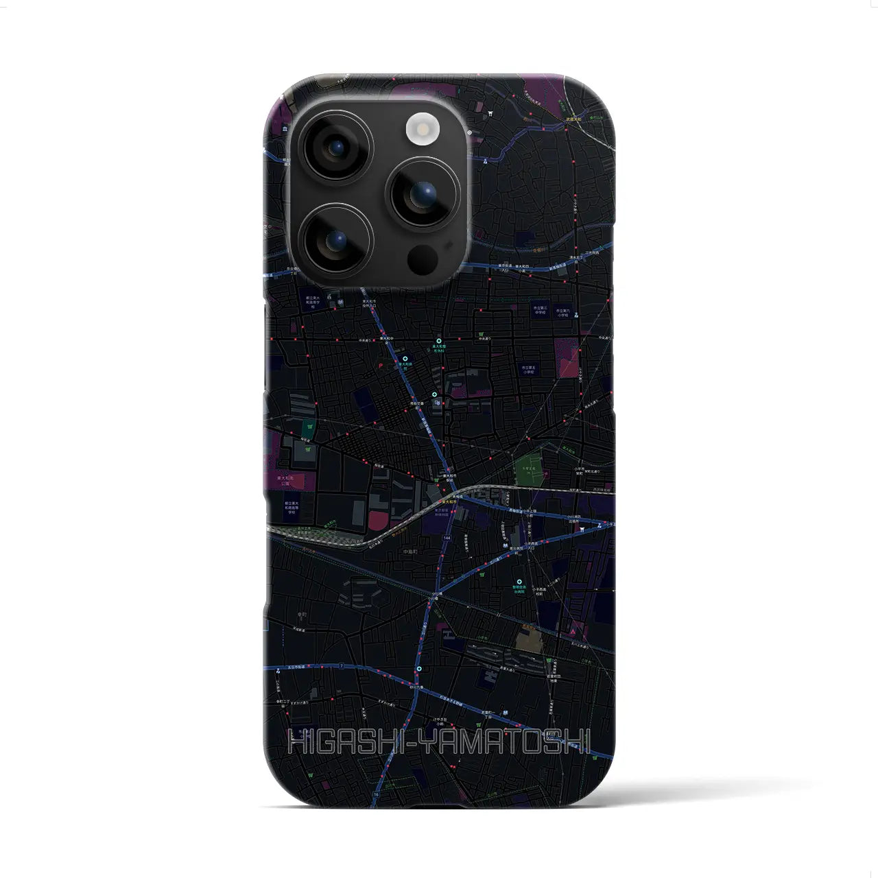 【東大和市(東京都)】地図柄iPhoneケース(バックカバータイプ)