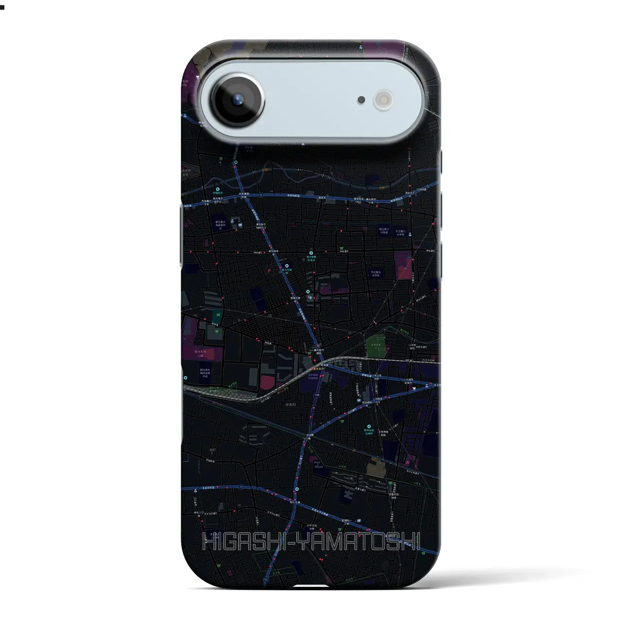 【東大和市(東京都)】地図柄iPhoneケース(バックカバータイプ)