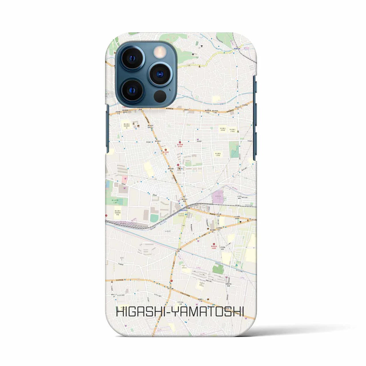 【東大和市(東京都)】地図柄iPhoneケース(バックカバータイプ)