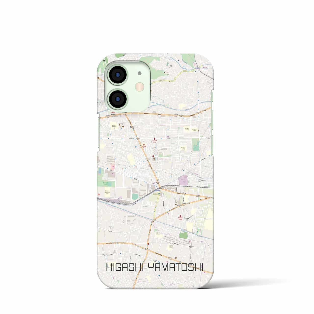 【東大和市(東京都)】地図柄iPhoneケース(バックカバータイプ)