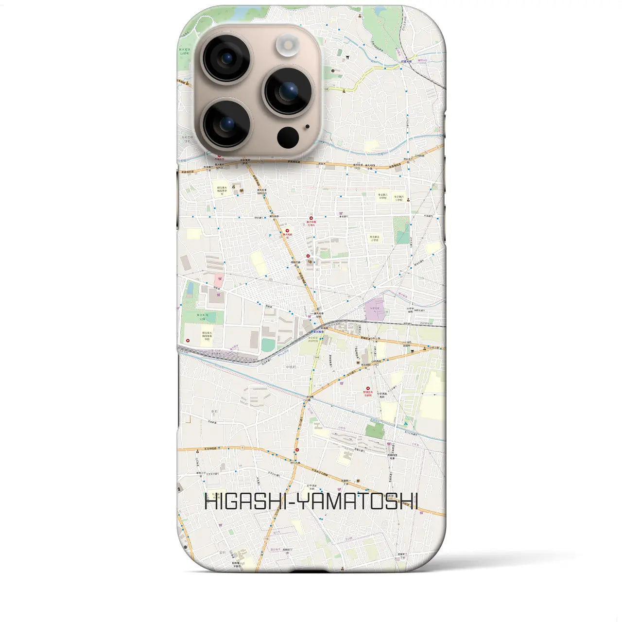 【東大和市(東京都)】地図柄iPhoneケース(バックカバータイプ)