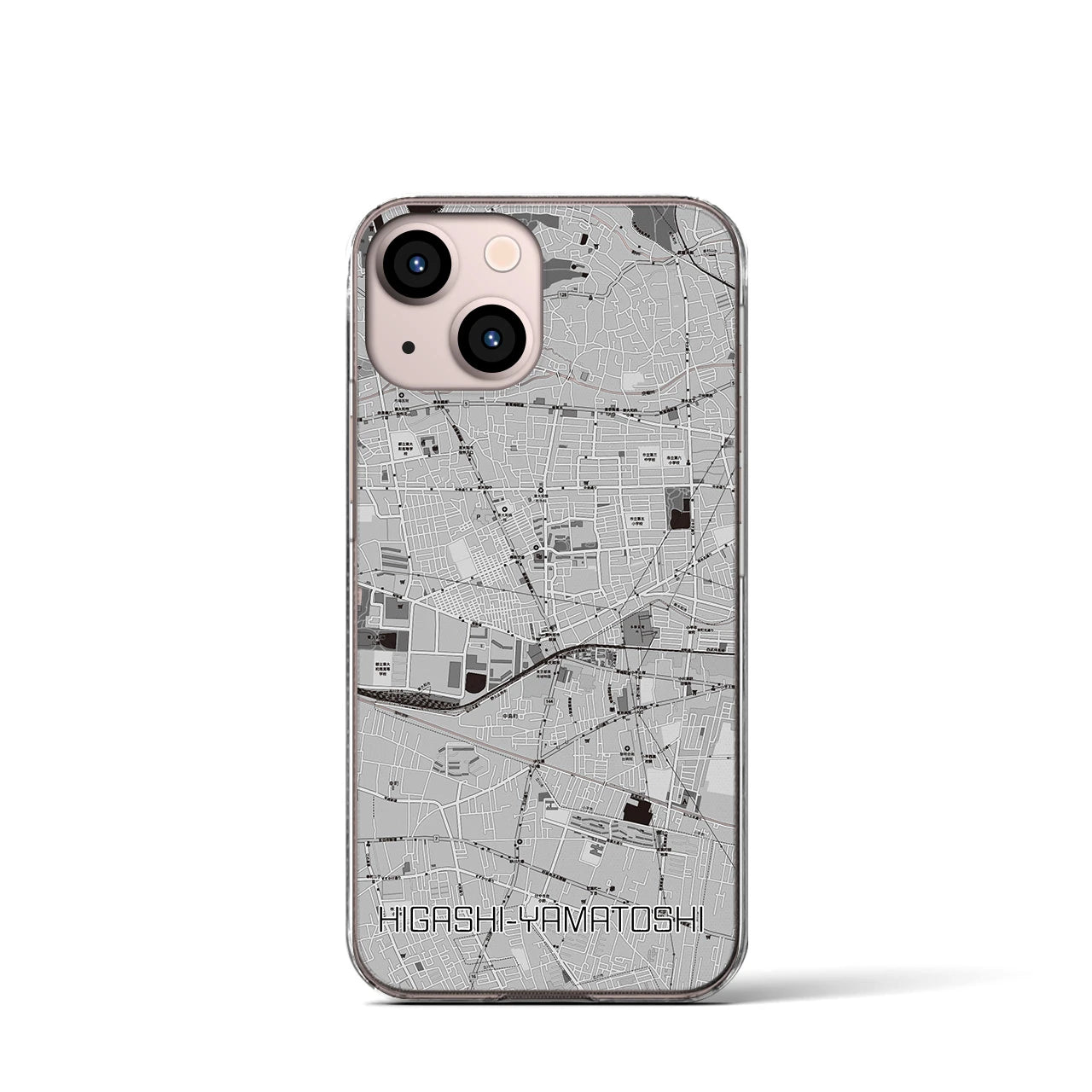 【東大和市(東京都)】地図柄iPhoneケース(クリアタイプ)