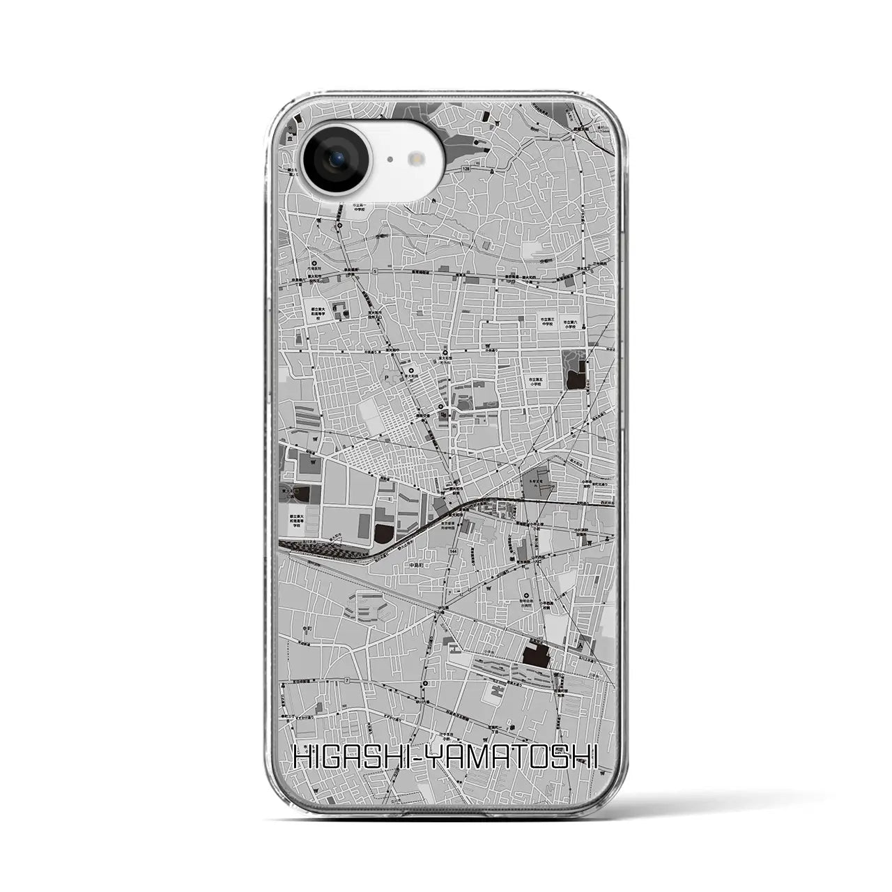 【東大和市(東京都)】地図柄iPhoneケース(クリアタイプ)