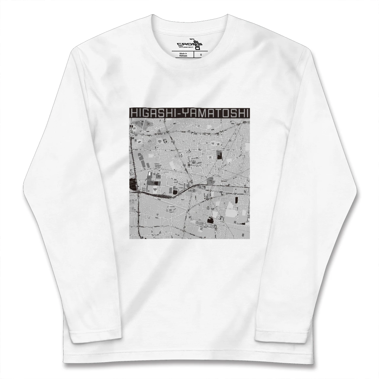 【東大和市(東京都)】地図柄ロングスリーブTシャツ