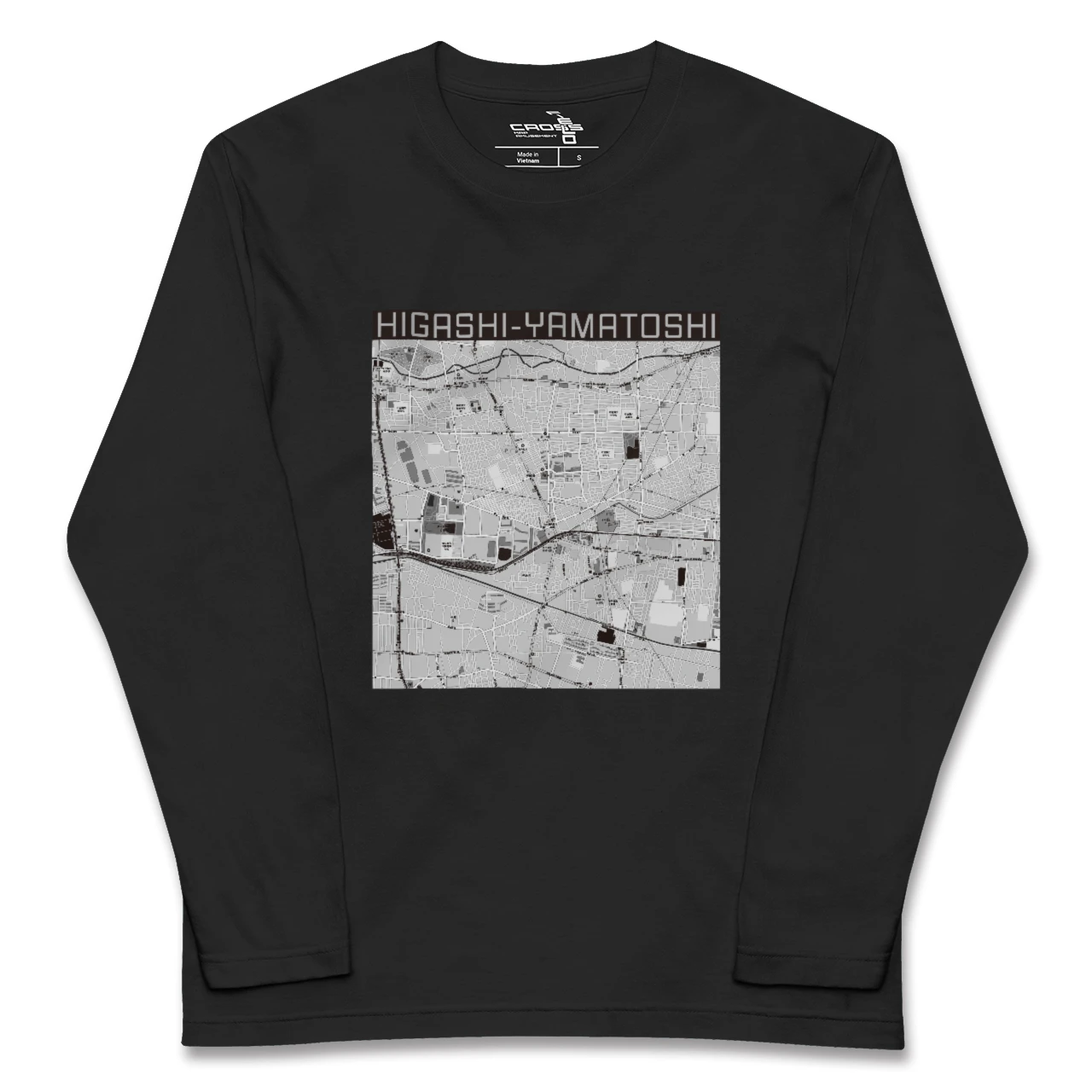 【東大和市(東京都)】地図柄ロングスリーブTシャツ