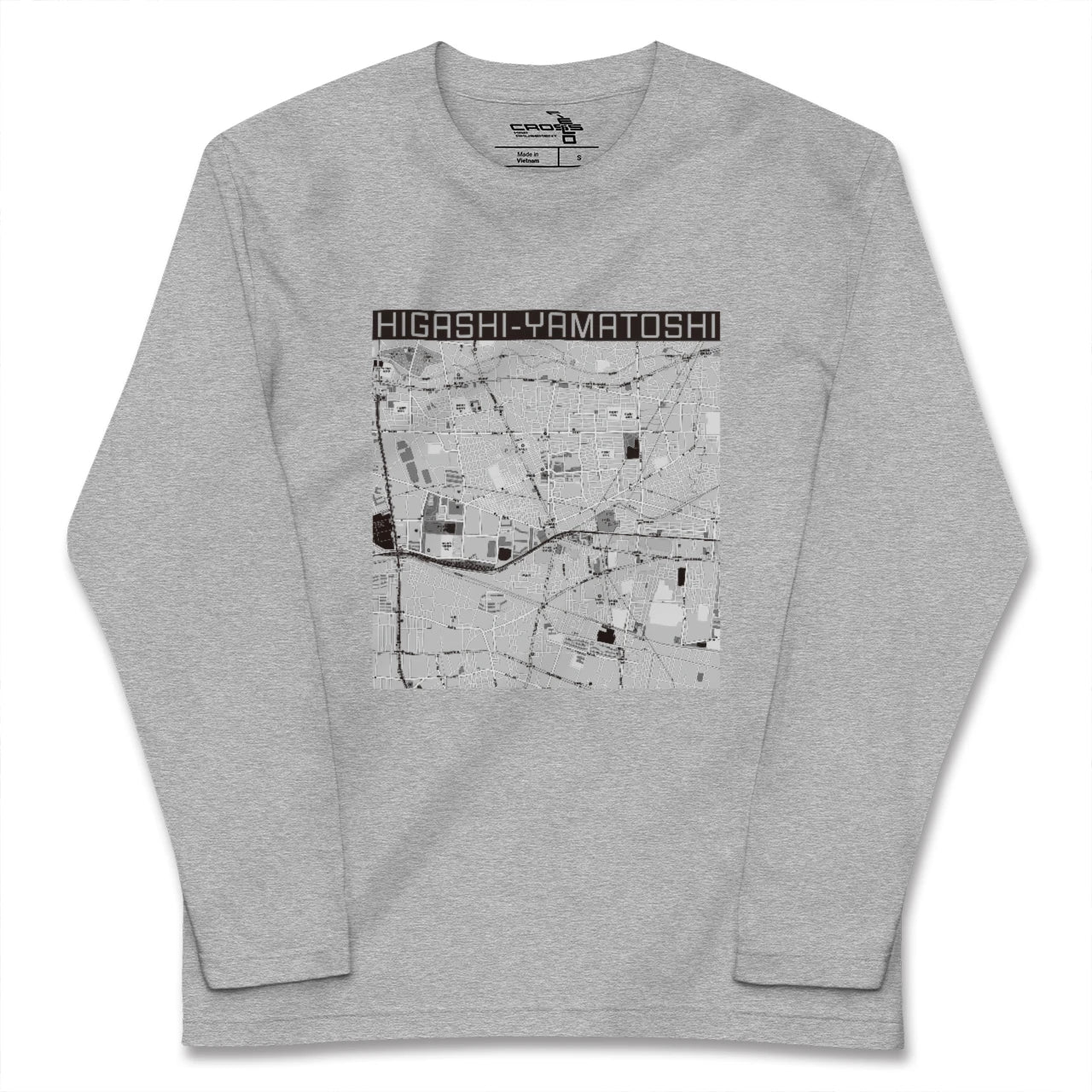 【東大和市(東京都)】地図柄ロングスリーブTシャツ