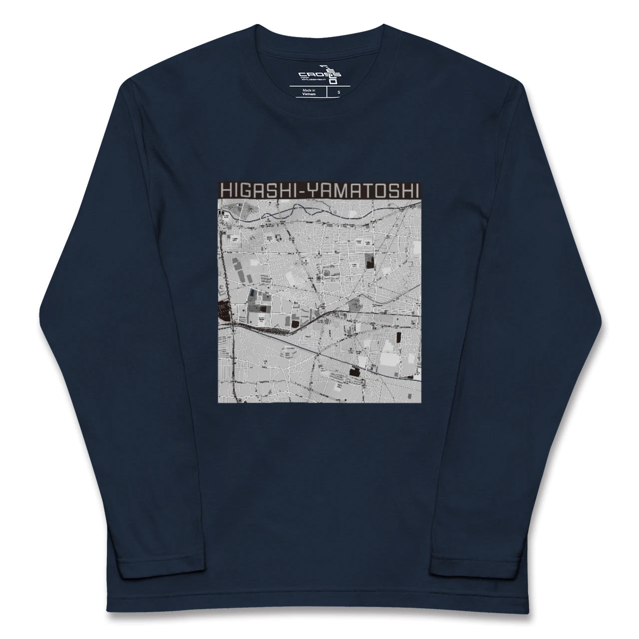 【東大和市(東京都)】地図柄ロングスリーブTシャツ