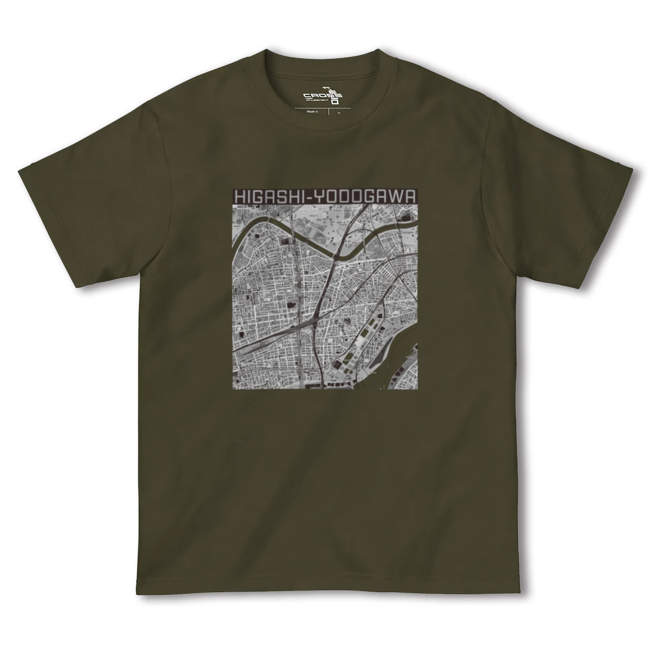 【東淀川(大阪府)】地図柄ヘビーウェイトTシャツ