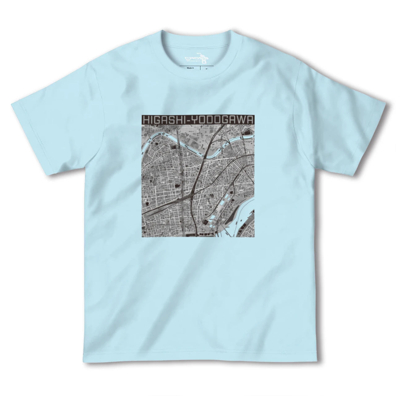 【東淀川(大阪府)】地図柄ヘビーウェイトTシャツ