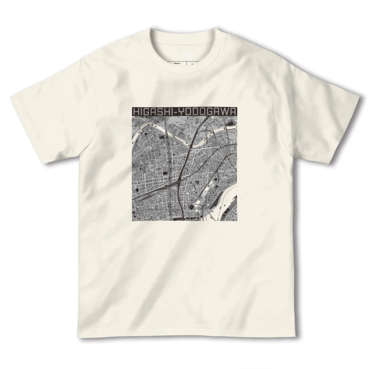 【東淀川(大阪府)】地図柄ヘビーウェイトTシャツ